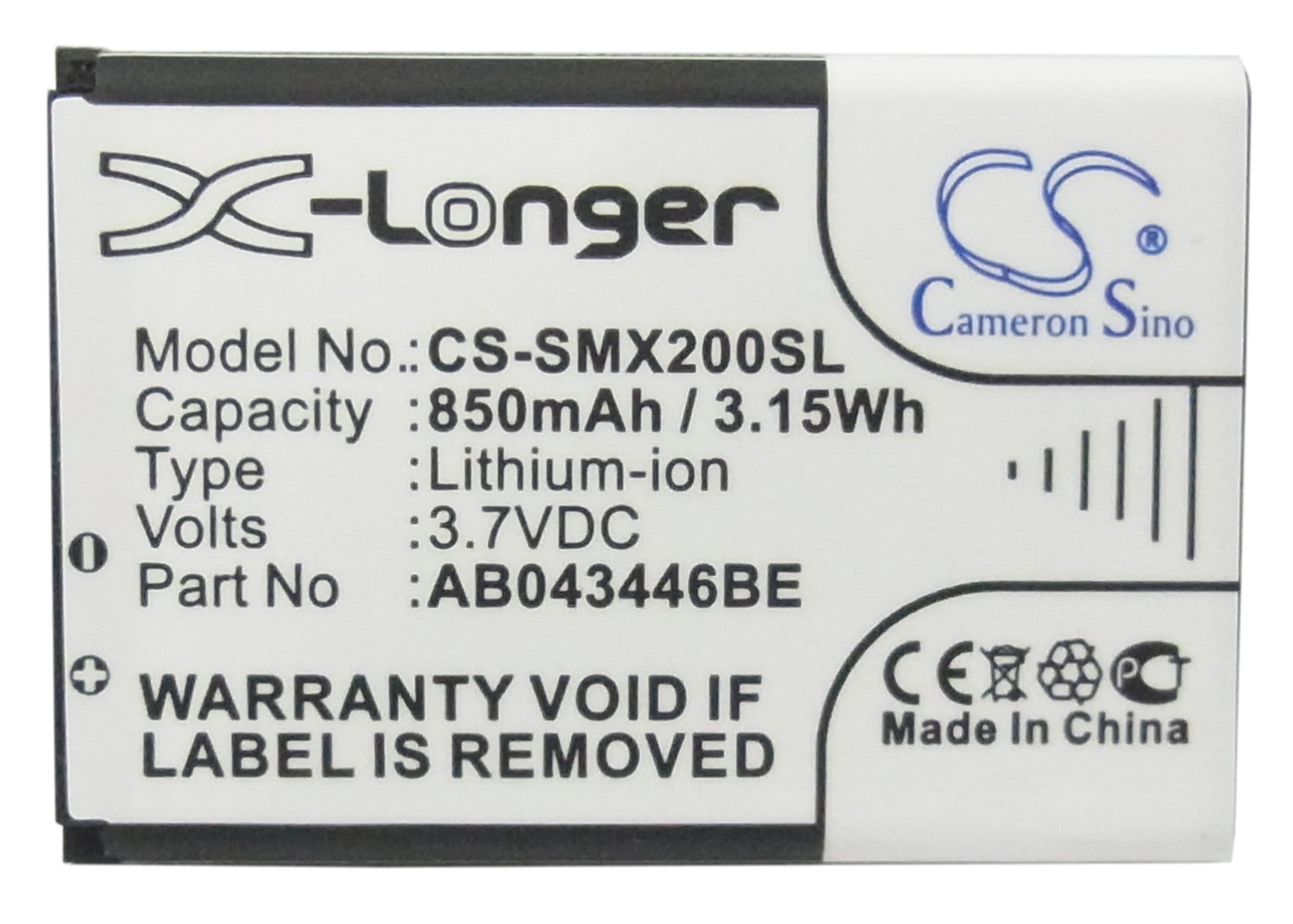Replacement Battery for Samsung GT-C5212 – Mobile, SmartPhone – 850mAh / 3.15Wh / 3.7V