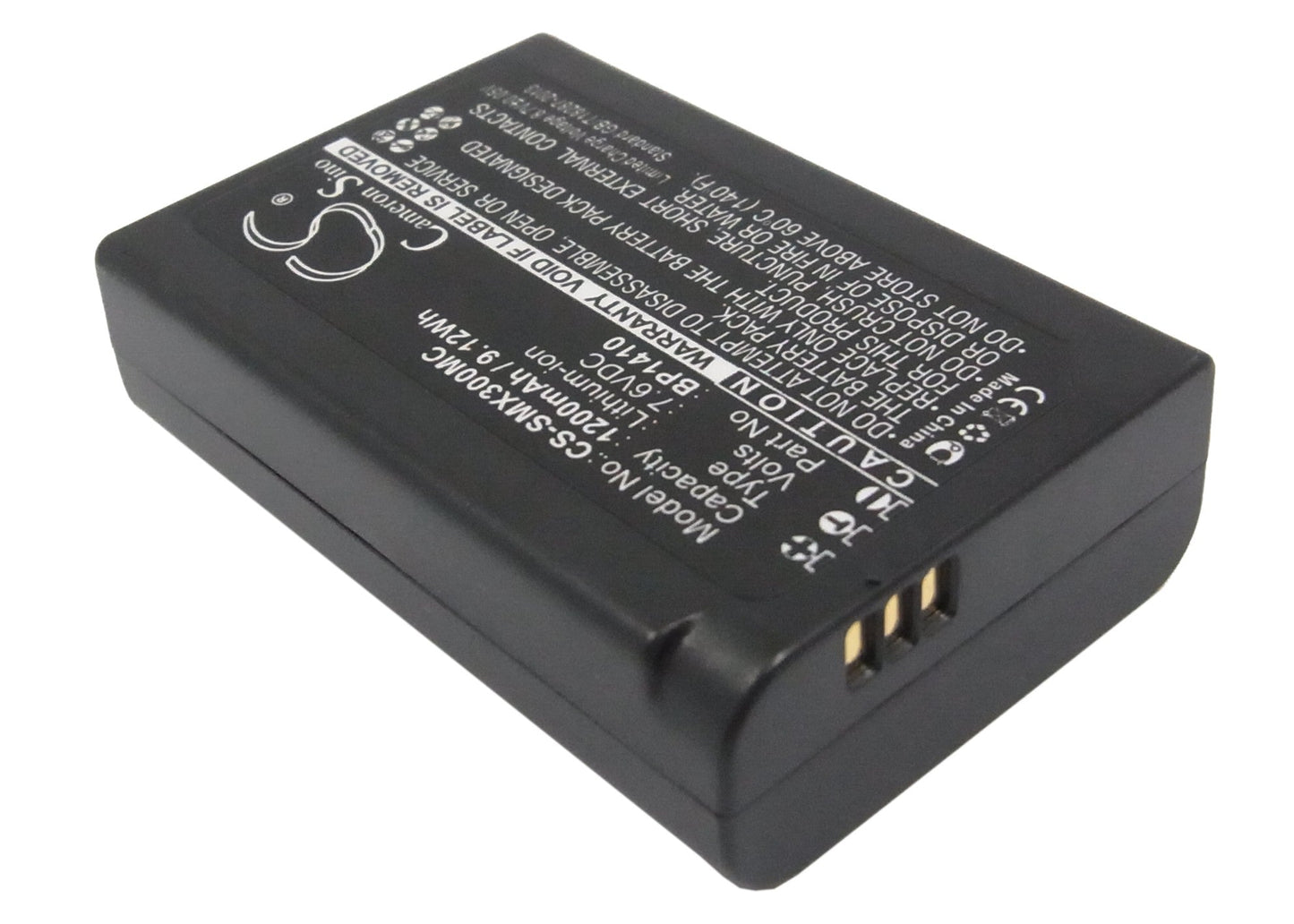 Replacement Battery for Samsung NX30 – Camera – 1200mAh / 9.12Wh / 7.6V