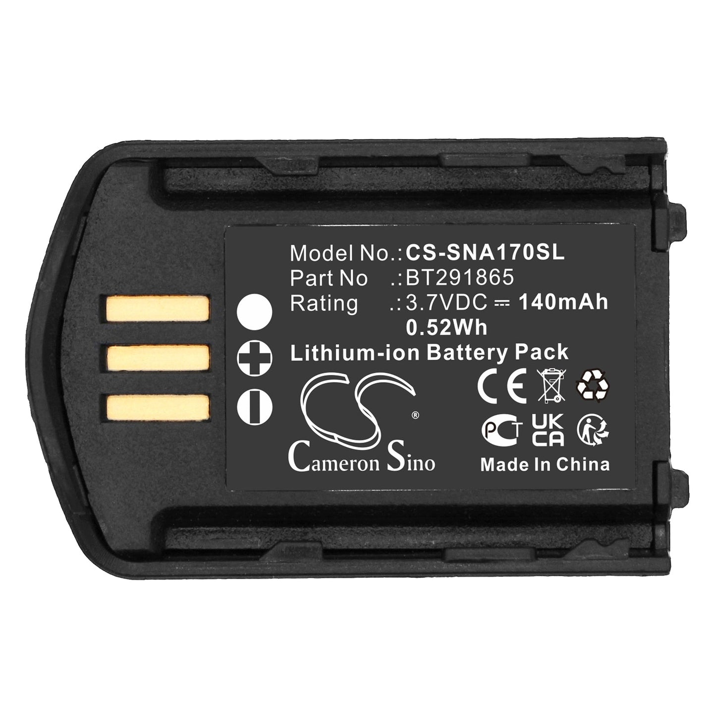 Replacement Battery for Snom A170 – Wireless Headset – 140mAh / 0.52Wh / 3.7V