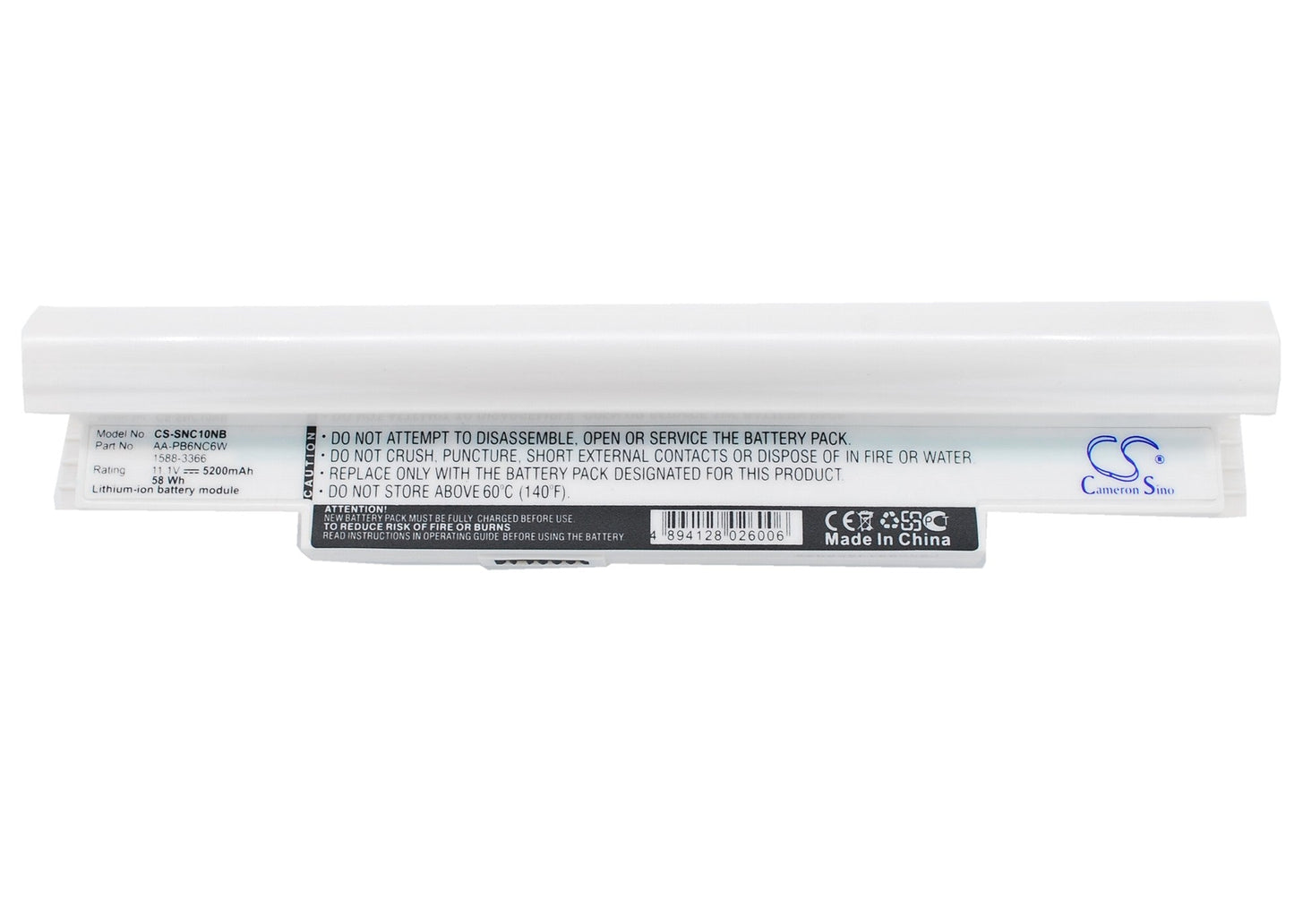 Replacement Battery for Samsung N110 (black) – Notebook, Laptop – 5200mAh / 11.1V