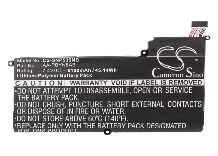 Replacement Battery for Samsung 530U4B-S03 – Notebook, Laptop – 6100mAh / 45.14Wh / 7.4V
