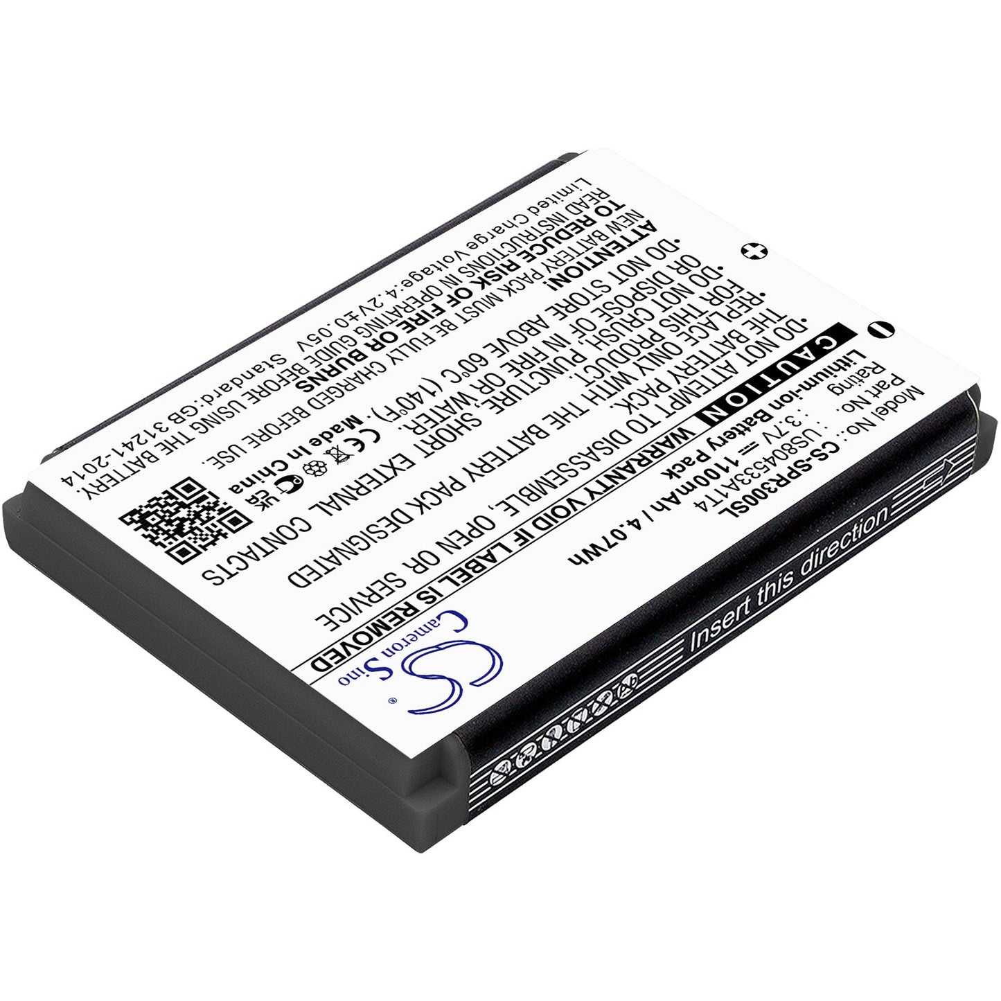 Replacement Battery for Angel Eye 550H – Camera – 1100mAh / 4.07Wh / 3.7V
