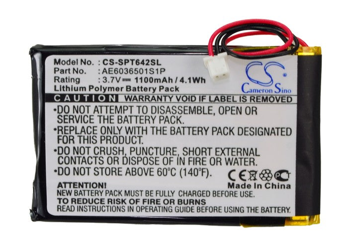 Replacement Battery for Spetrotec 4642-E434-V12 SEG/N – GPS, Navigator – 1100mAh / 3.7V
