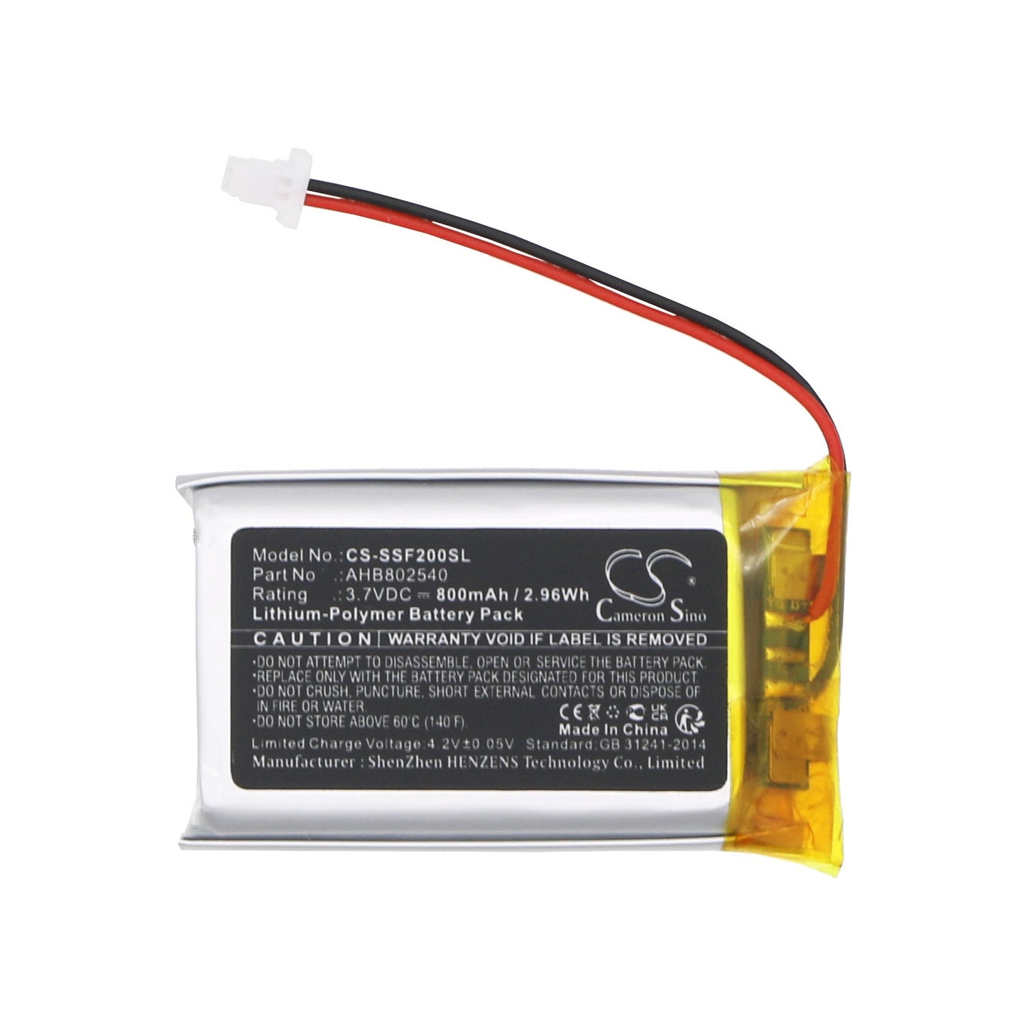 Replacement Battery for Sena SF2 – Wireless Headset – 800mAh / 2.96Wh / 3.7V