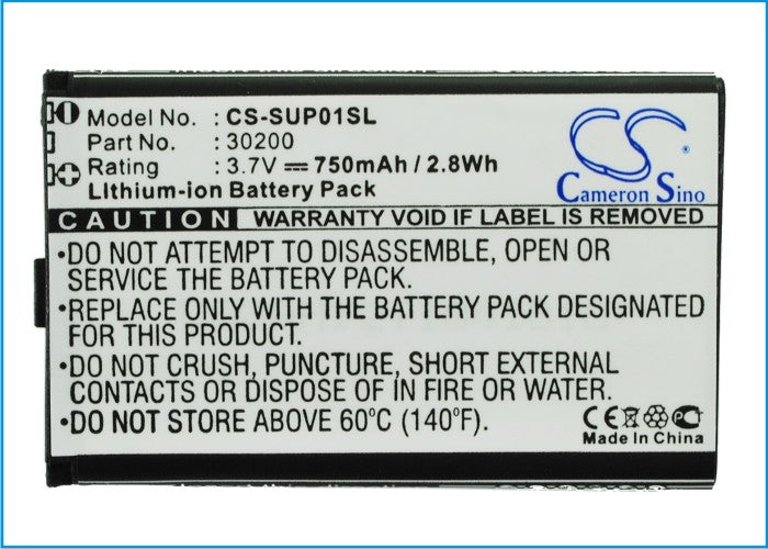 Replacement Battery for Callaway uPro – GPS, Navigator – 750mAh / 3.7V