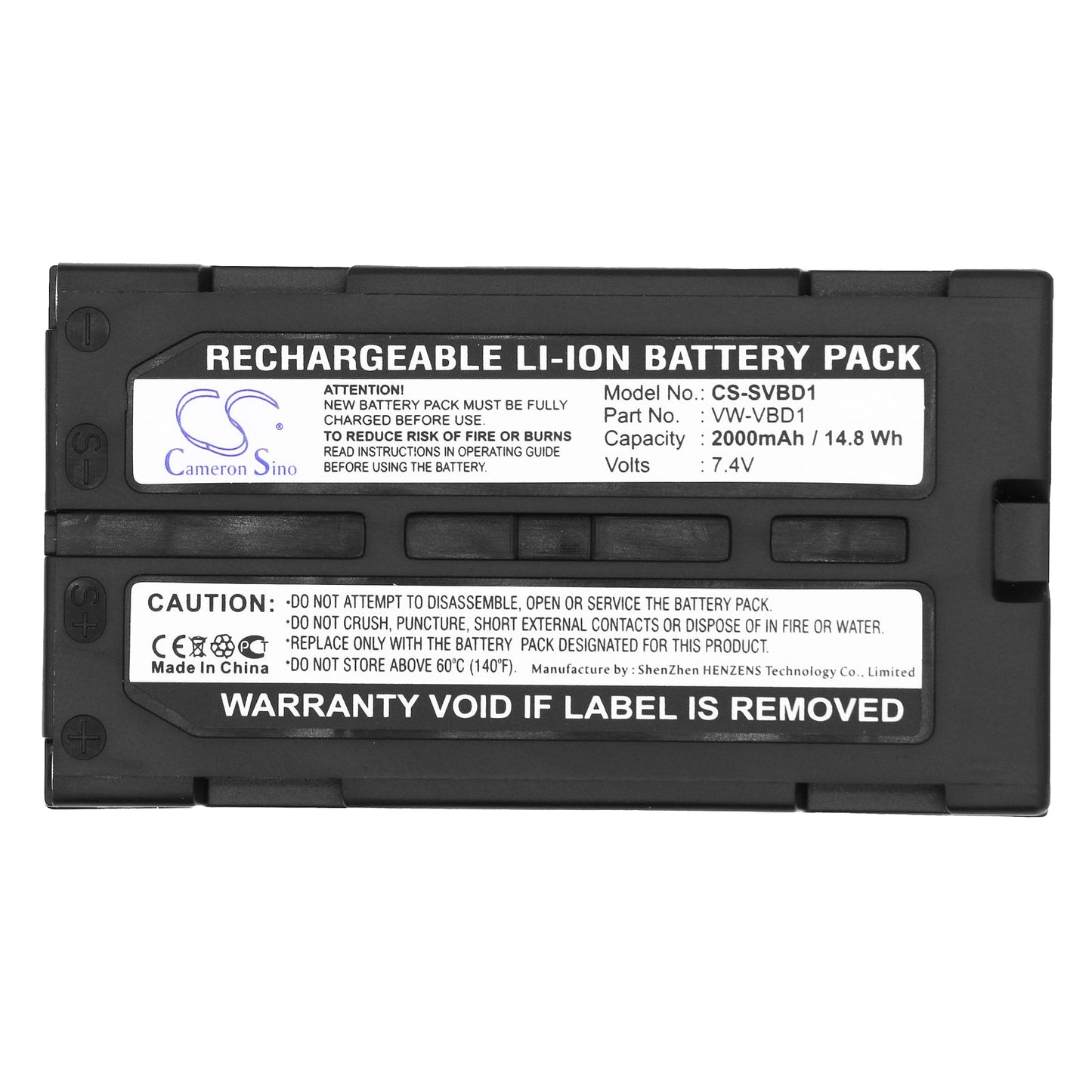 Replacement Battery for HITACHI VLH100L – Camera – 2000mAh / 14.80Wh / 7.4V