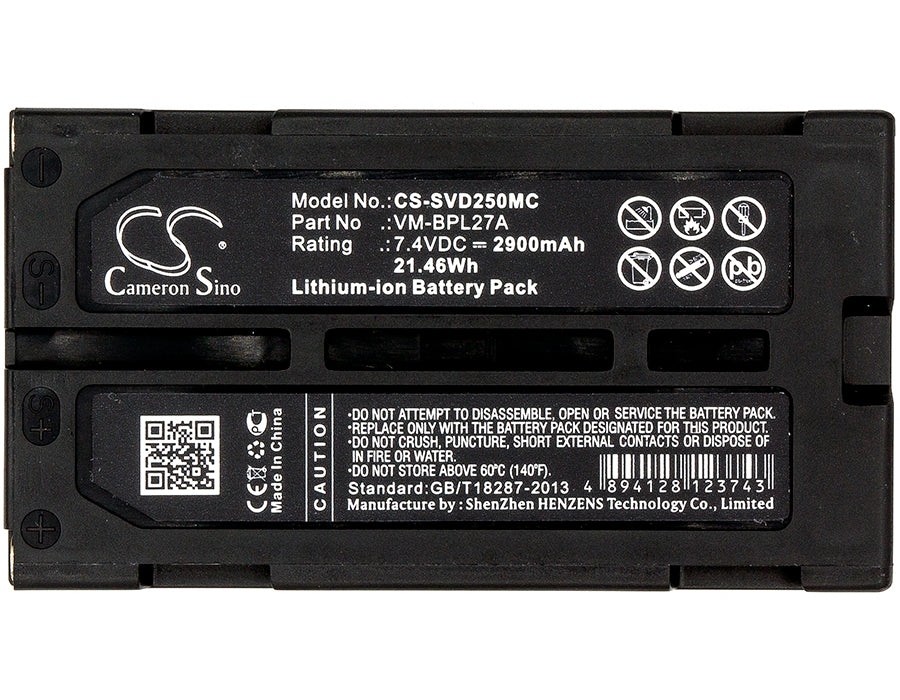 Replacement Battery for JVC GR-DLS1U – Camera – 2900mAh / 21.46Wh / 7.4V