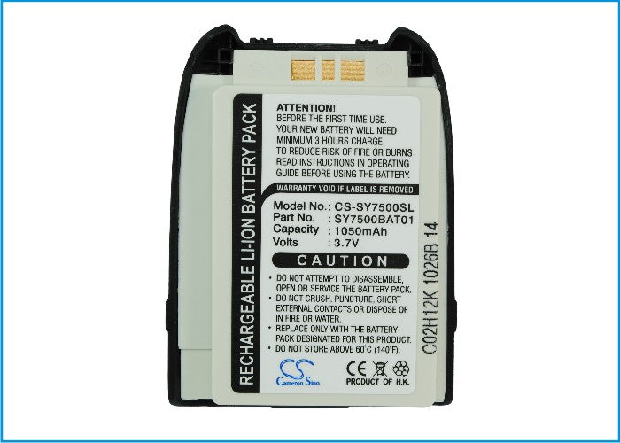 Replacement Battery for Sanyo 7500 – Mobile, SmartPhone – 1050mAh / 3.7V