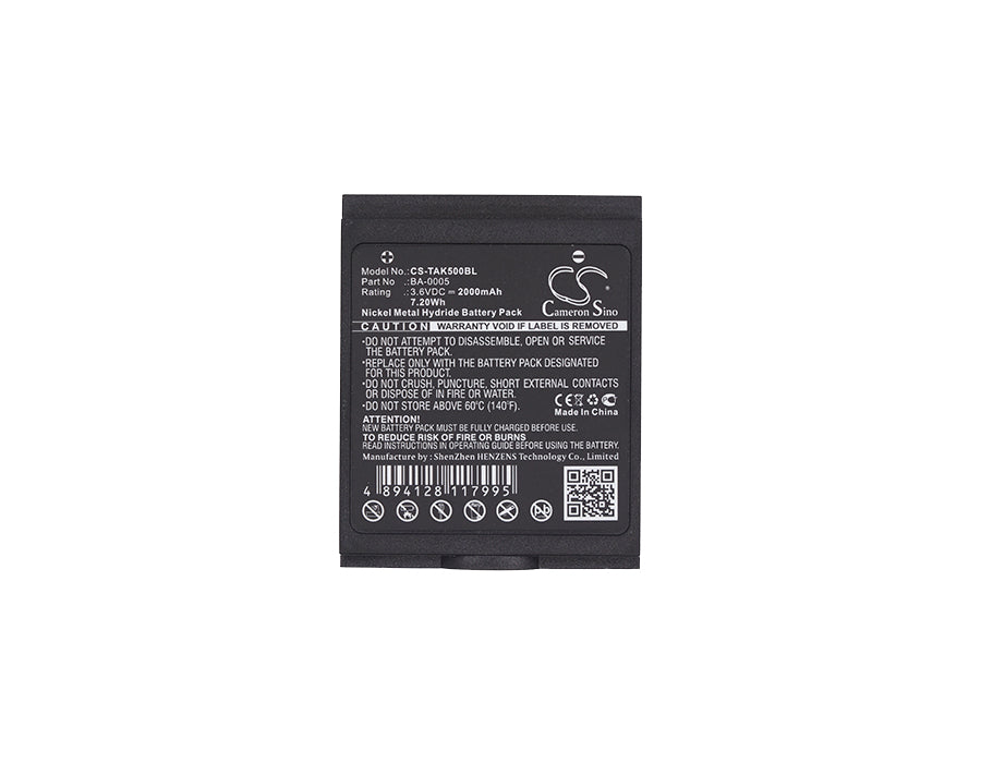 Replacement Battery for Teletec AK5 – Crane Remote Control – 2000mAh / 7.20Wh / 3.6V