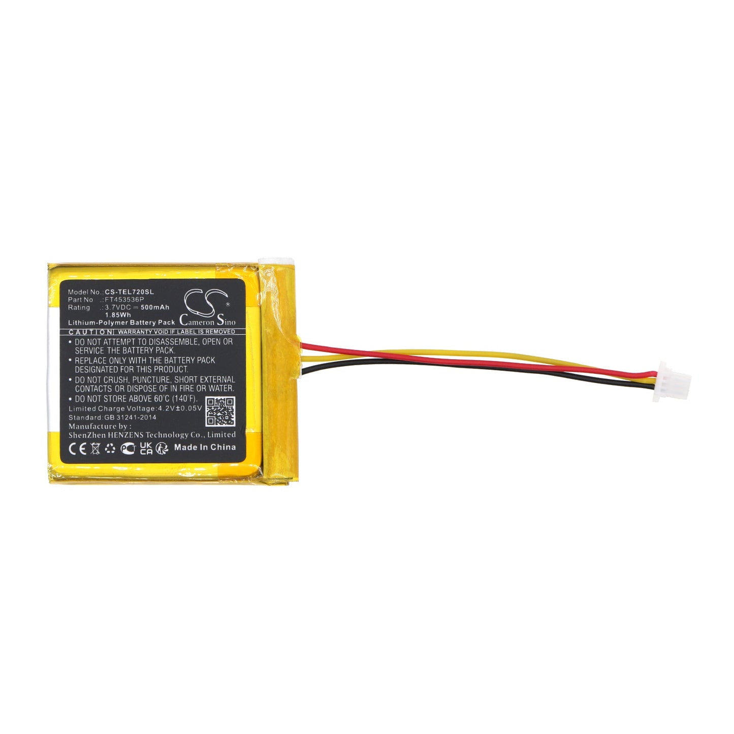 Replacement Battery for Turtle Beach  Stealth 700 2Gen – Wireless Headset – 500mAh / 1.85Wh / 3.7V