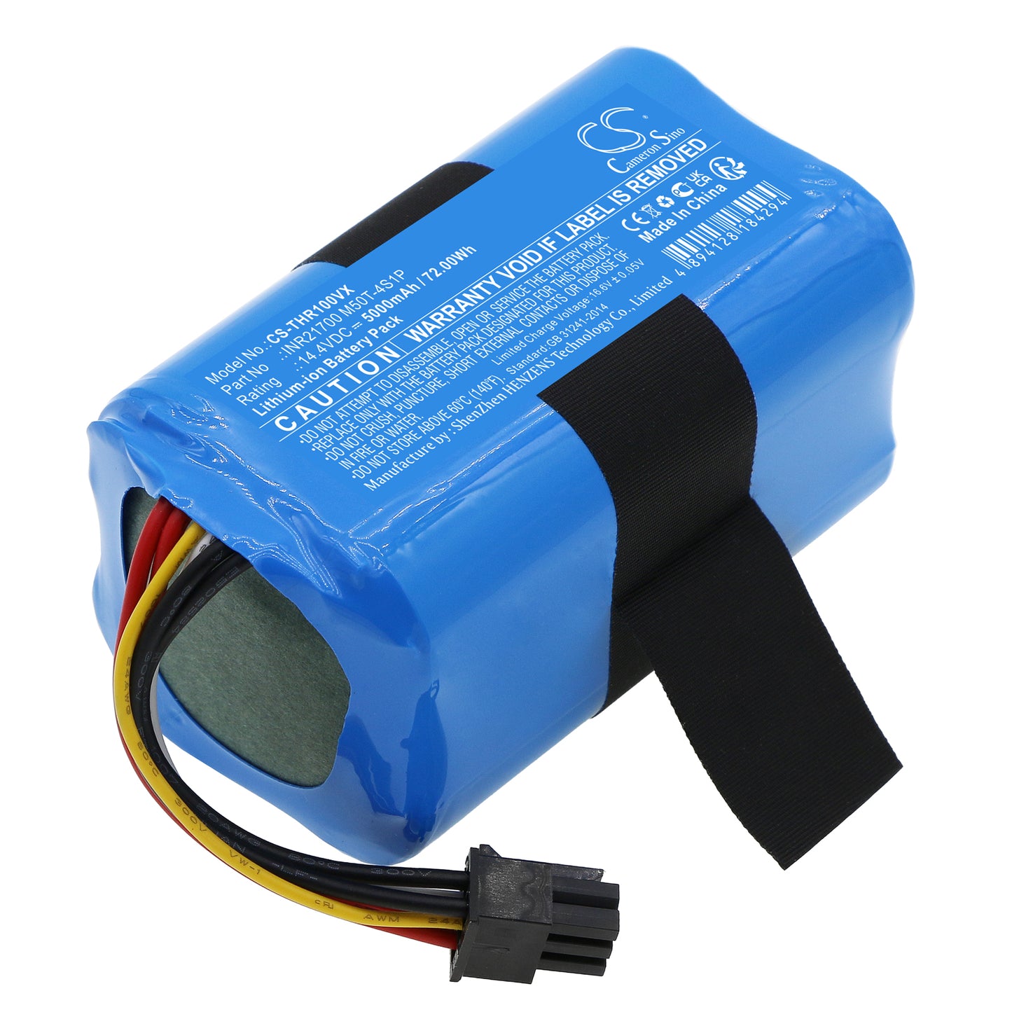 Replacement Battery for 360 QH100003, S10, X100, – 5000mAh / 72.00Wh
