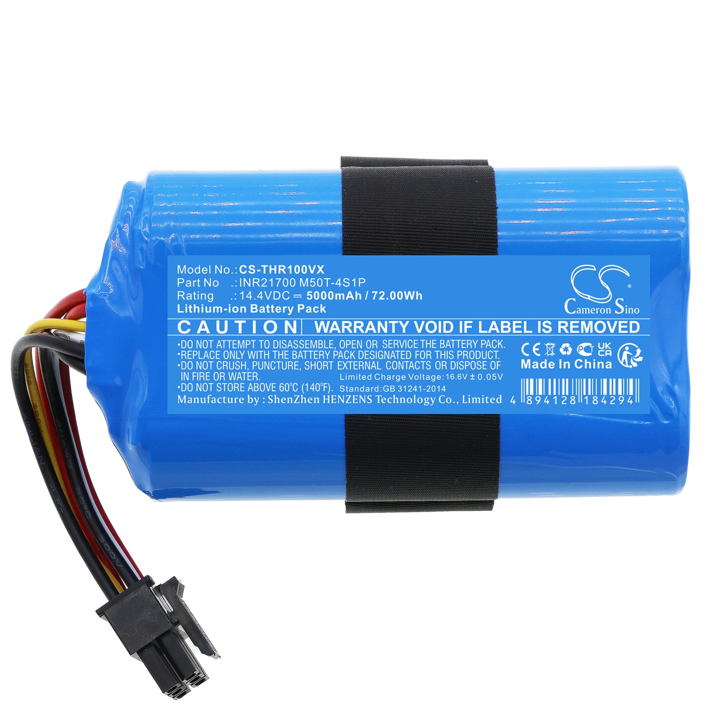 Replacement Battery for 360 QH100003, S10, X100, – 5000mAh / 72.00Wh