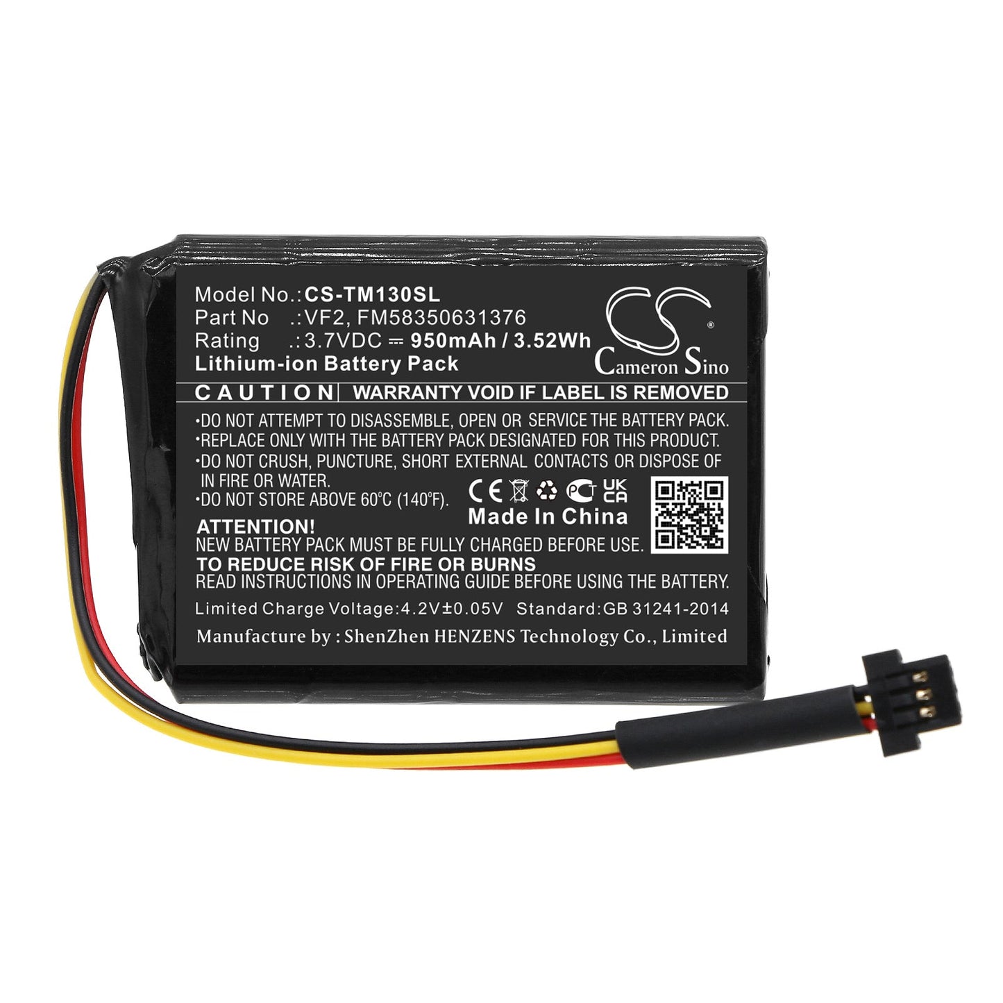 Replacement Battery for TomTom  One 125 – GPS, Navigator – 950mAh / 3.7V