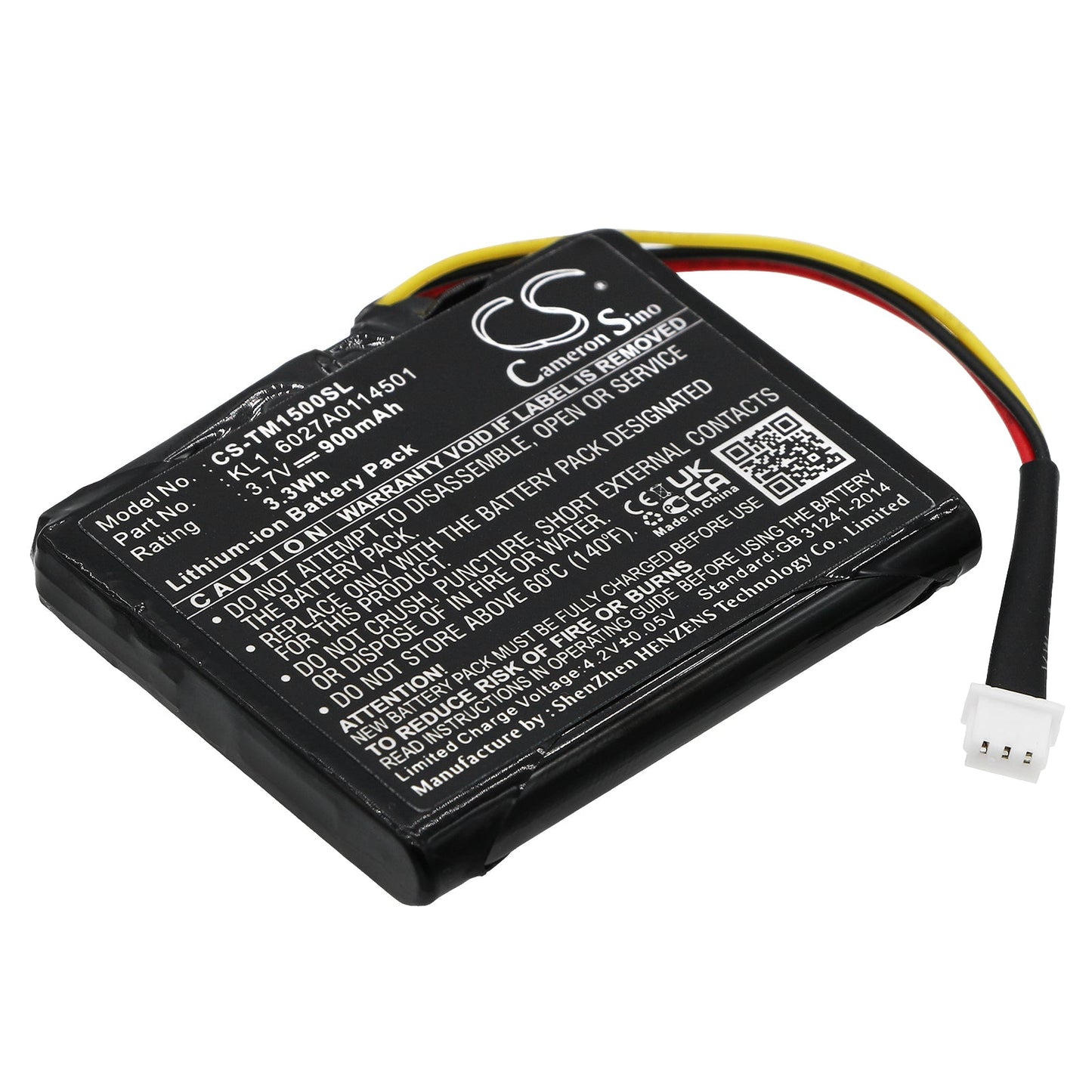 Replacement Battery for TomTom  VIA 1400M – GPS, Navigator – 900mAh / 3.33Wh / 3.7V