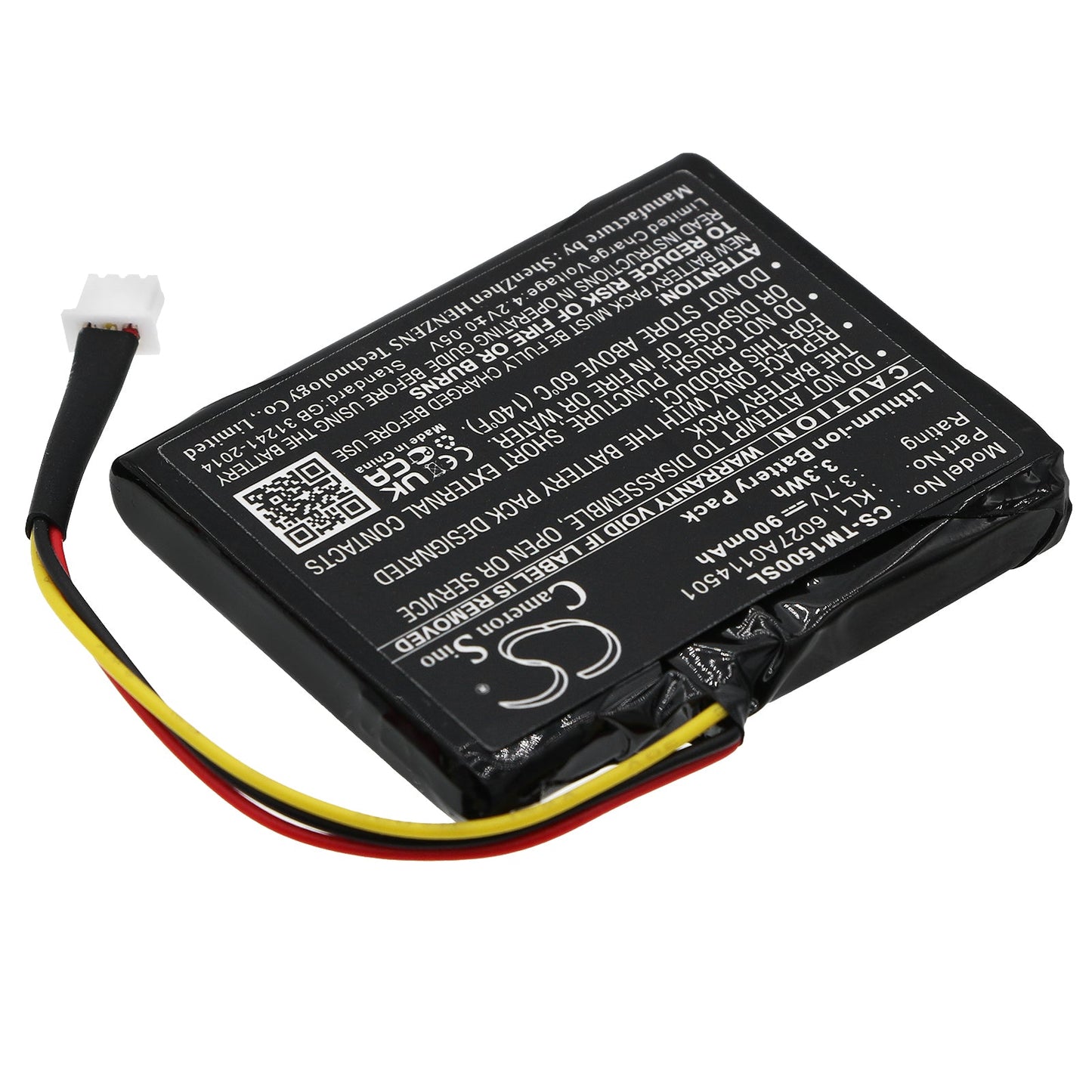 Replacement Battery for TomTom  VIA 1400M – GPS, Navigator – 900mAh / 3.33Wh / 3.7V