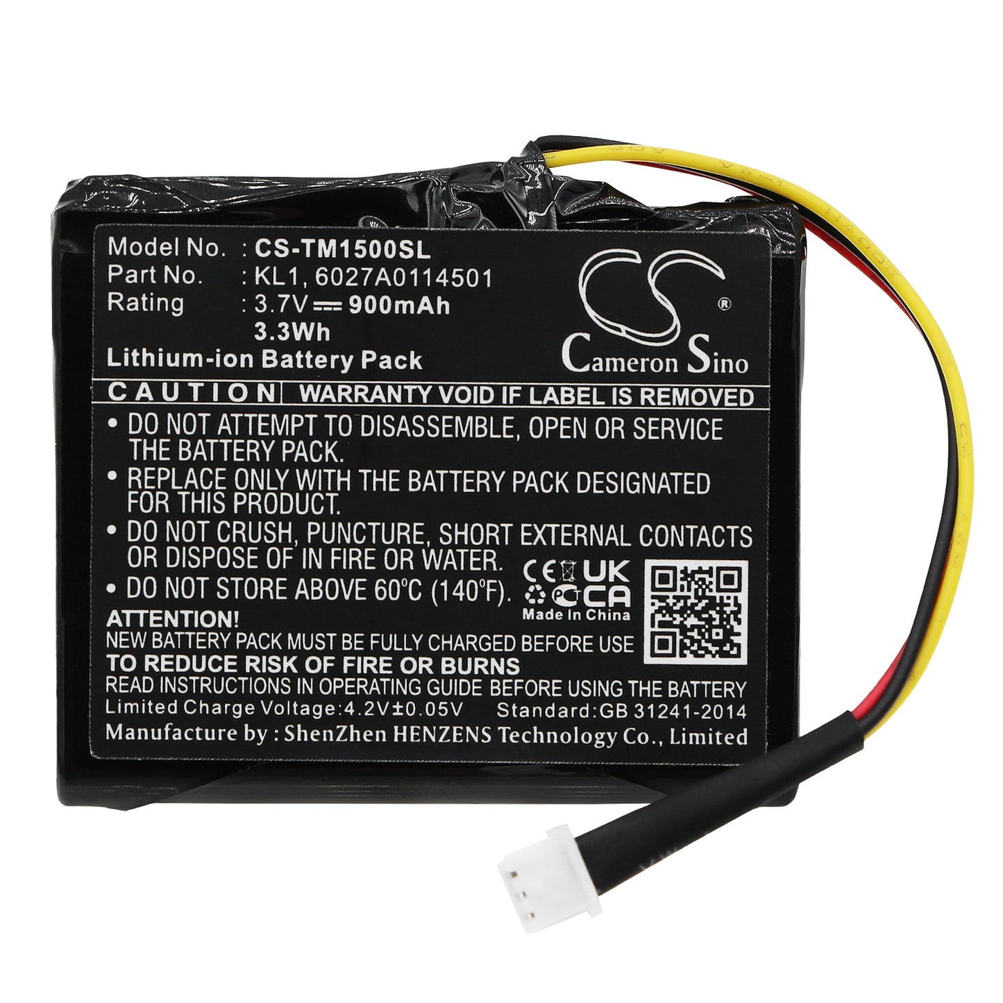 Replacement Battery for TomTom  VIA 1400M – GPS, Navigator – 900mAh / 3.33Wh / 3.7V