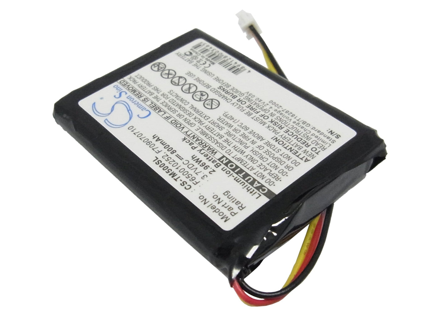 Replacement Battery for TomTom  4K00.100 – GPS, Navigator – 800mAh / 3.7V
