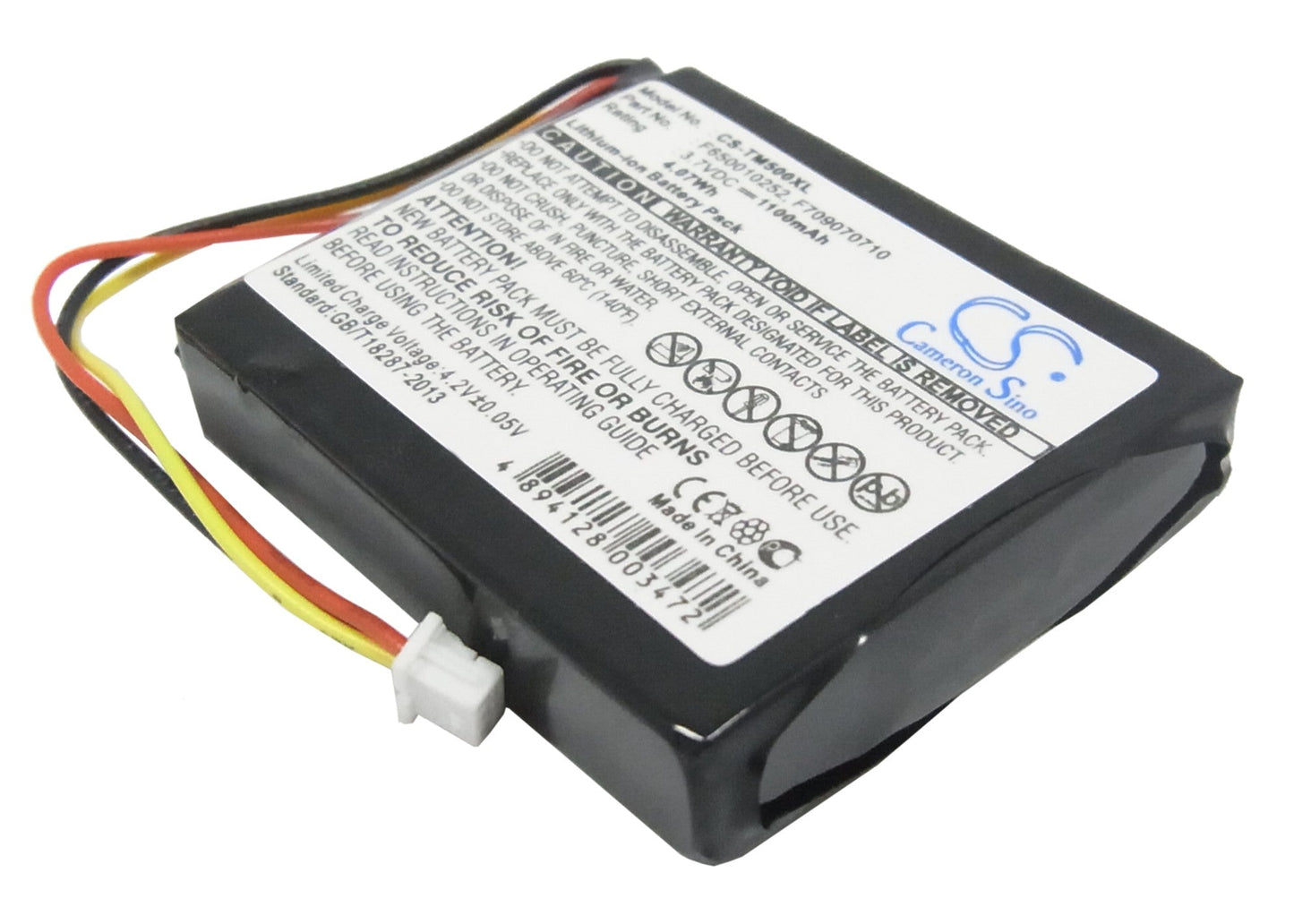 Replacement Battery for TomTom  4K00.100 – GPS, Navigator – 1100mAh / 4.07Wh / 3.7V