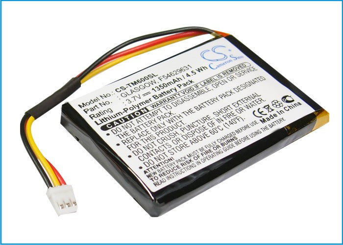 Replacement Battery for TomTom  One V1 – GPS, Navigator – 1350mAh / 5.00Wh / 3.7V