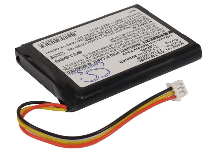 Replacement Battery for TomTom  EDINBURGH – GPS, Navigator – 800mAh / 2.96Wh / 3.7V