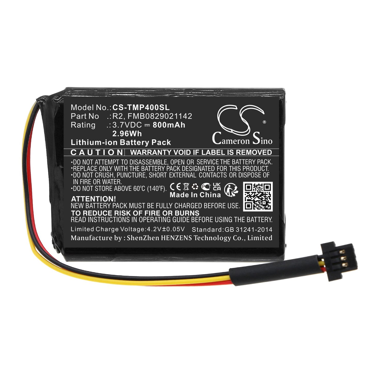 Replacement Battery for TomTom  340S LIVE XL – GPS, Navigator – 800mAh / 2.96Wh / 3.7V