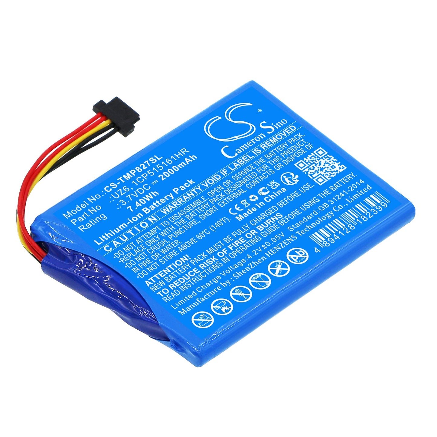 Replacement Battery for TomTom  4F173 – GPS, Navigator – 2000mAh / 7.40Wh / 3.7V