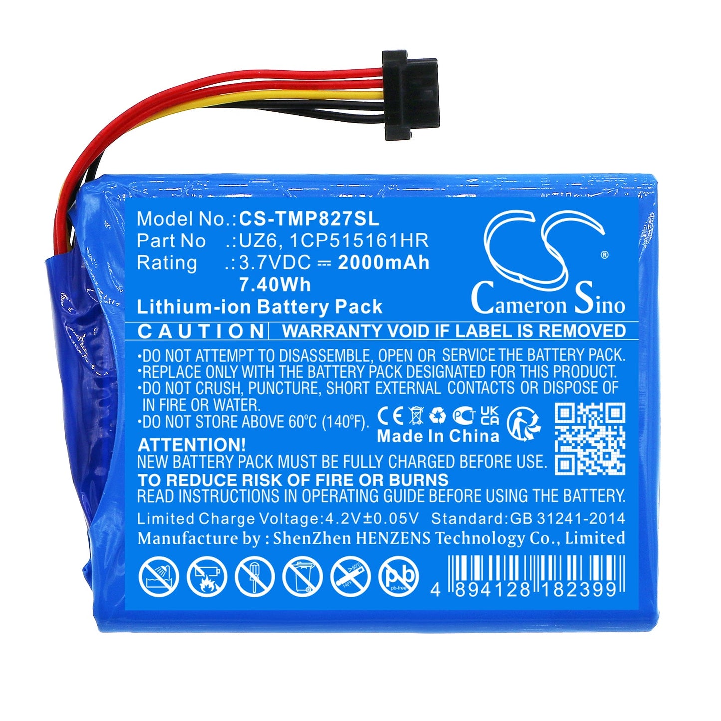 Replacement Battery for TomTom  4F173 – GPS, Navigator – 2000mAh / 7.40Wh / 3.7V