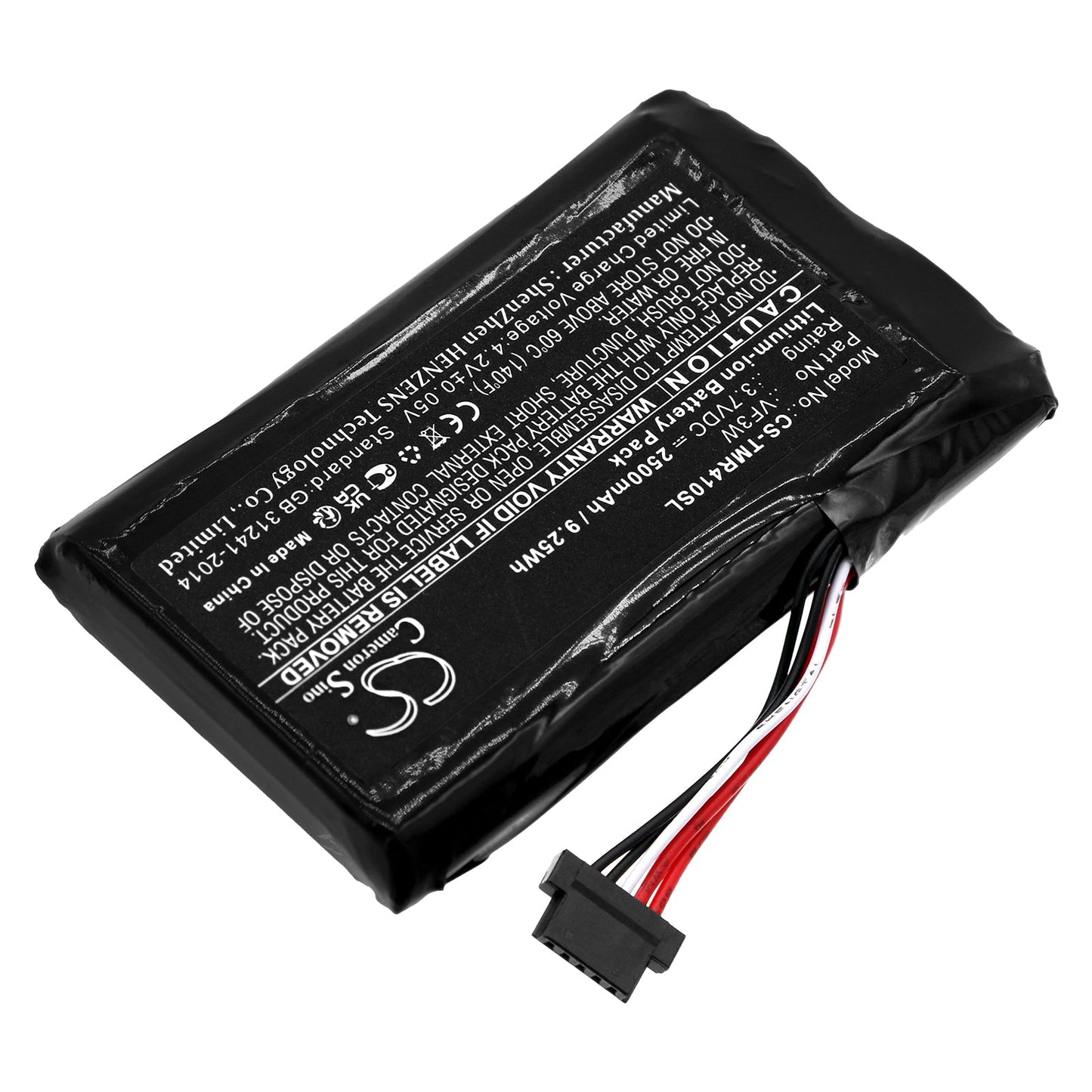 Replacement Battery for TomTom  4GE40 – GPS, Navigator – 2500mAh / 9.25Wh / 3.7V