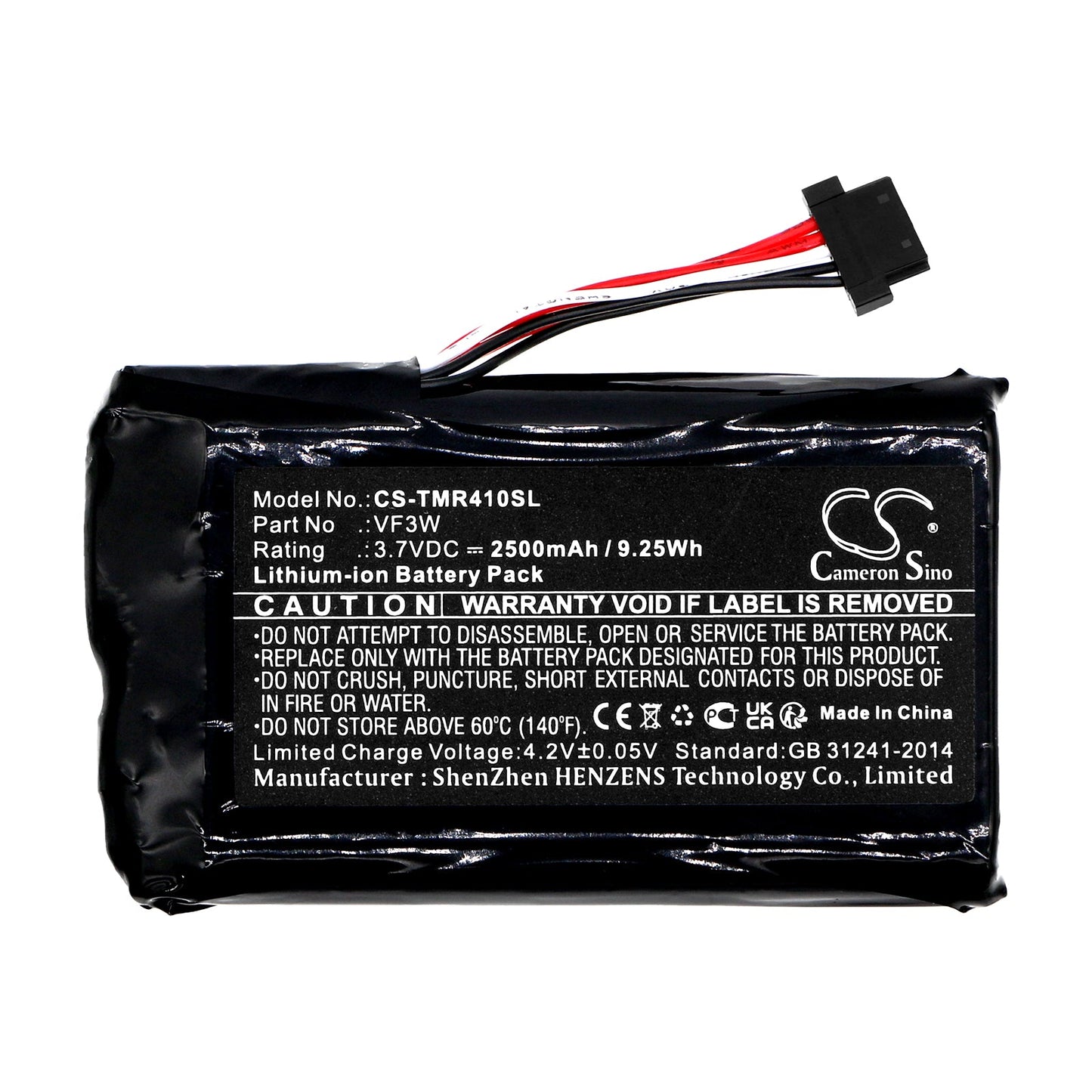 Replacement Battery for TomTom  4GE40 – GPS, Navigator – 2500mAh / 9.25Wh / 3.7V
