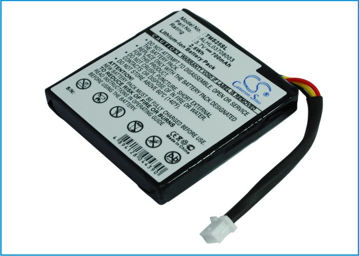 Replacement Battery for TomTom  4EN.001.02 – GPS, Navigator – 700mAh / 3.7V