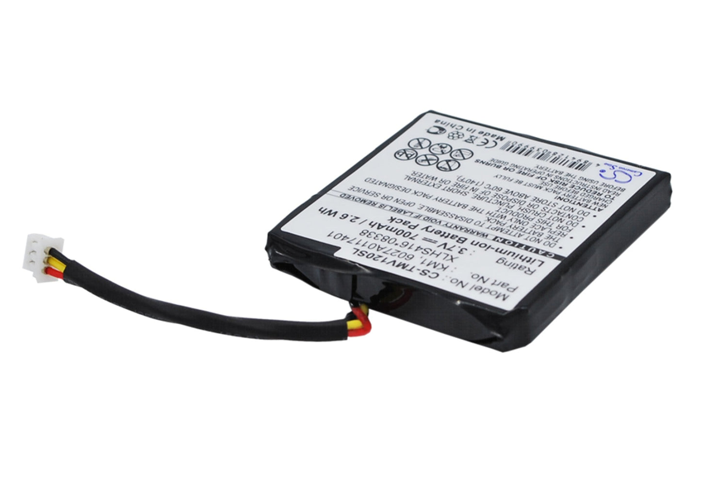 Replacement Battery for TomTom  4EH44 – GPS, Navigator – 700mAh / 2.59Wh / 3.7V