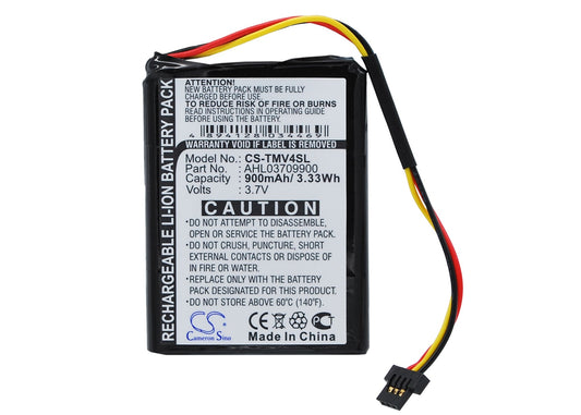 Replacement Battery for TomTom  4EE0.001.22 – GPS, Navigator – 900mAh / 3.7V