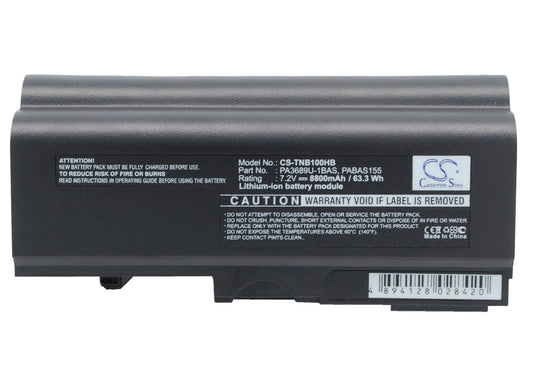 Replacement Battery for Toshiba  NB100 – Notebook, Laptop – 8800mAh / 7.2V