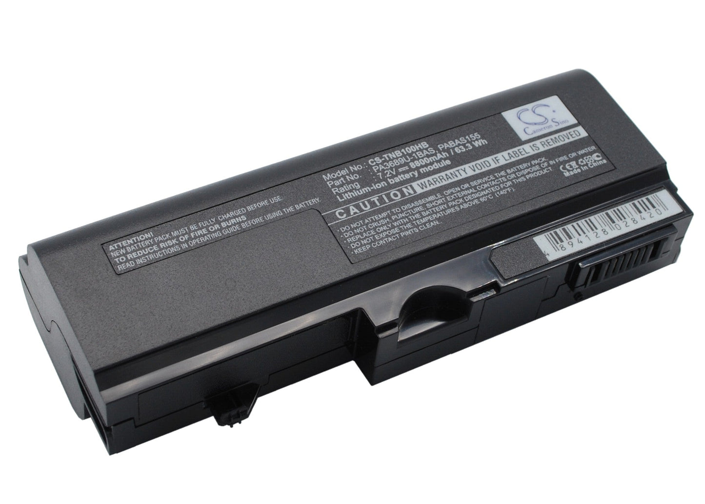 Replacement Battery for Toshiba  NB100 – Notebook, Laptop – 8800mAh / 7.2V