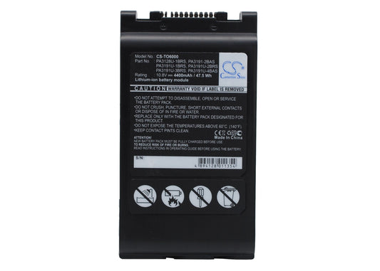 Replacement Battery for Toshiba  Portege 4000 – Notebook, Laptop – 4400mAh / 47.52Wh / 10.8V