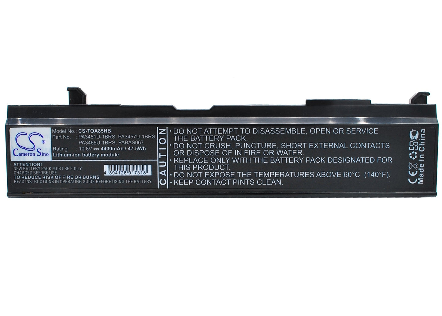 Replacement Battery for Toshiba  Dynabook AX/ 55A – Notebook, Laptop – 4400mAh / 10.8V