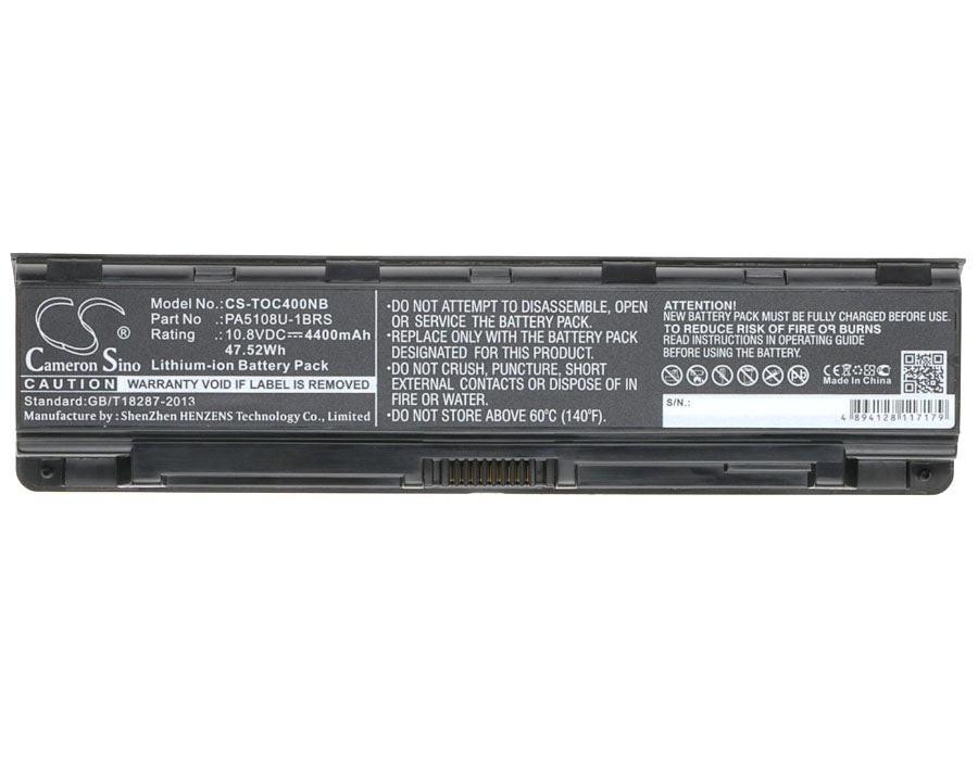 Replacement Battery for Toshiba  Satellite C40-AD05B1 – Notebook, Laptop – 4400mAh / 47.52Wh / 10.8V