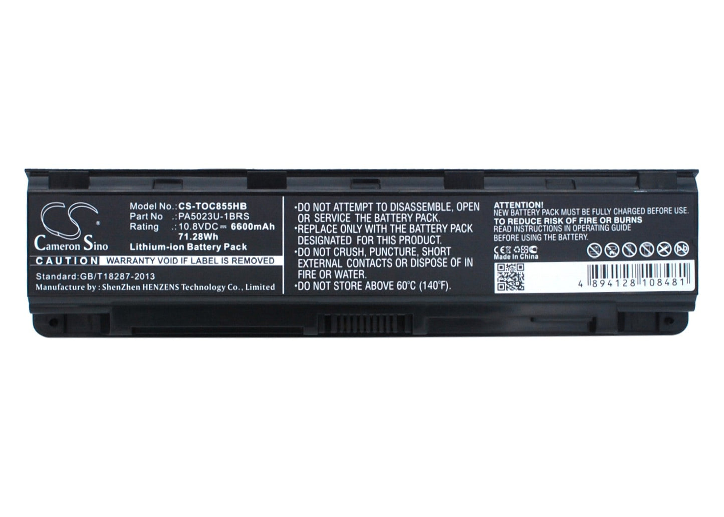 Replacement Battery for Toshiba  Dynabook Qosmio T752 – Notebook, Laptop – 6600mAh / 71.28Wh / 10.8V