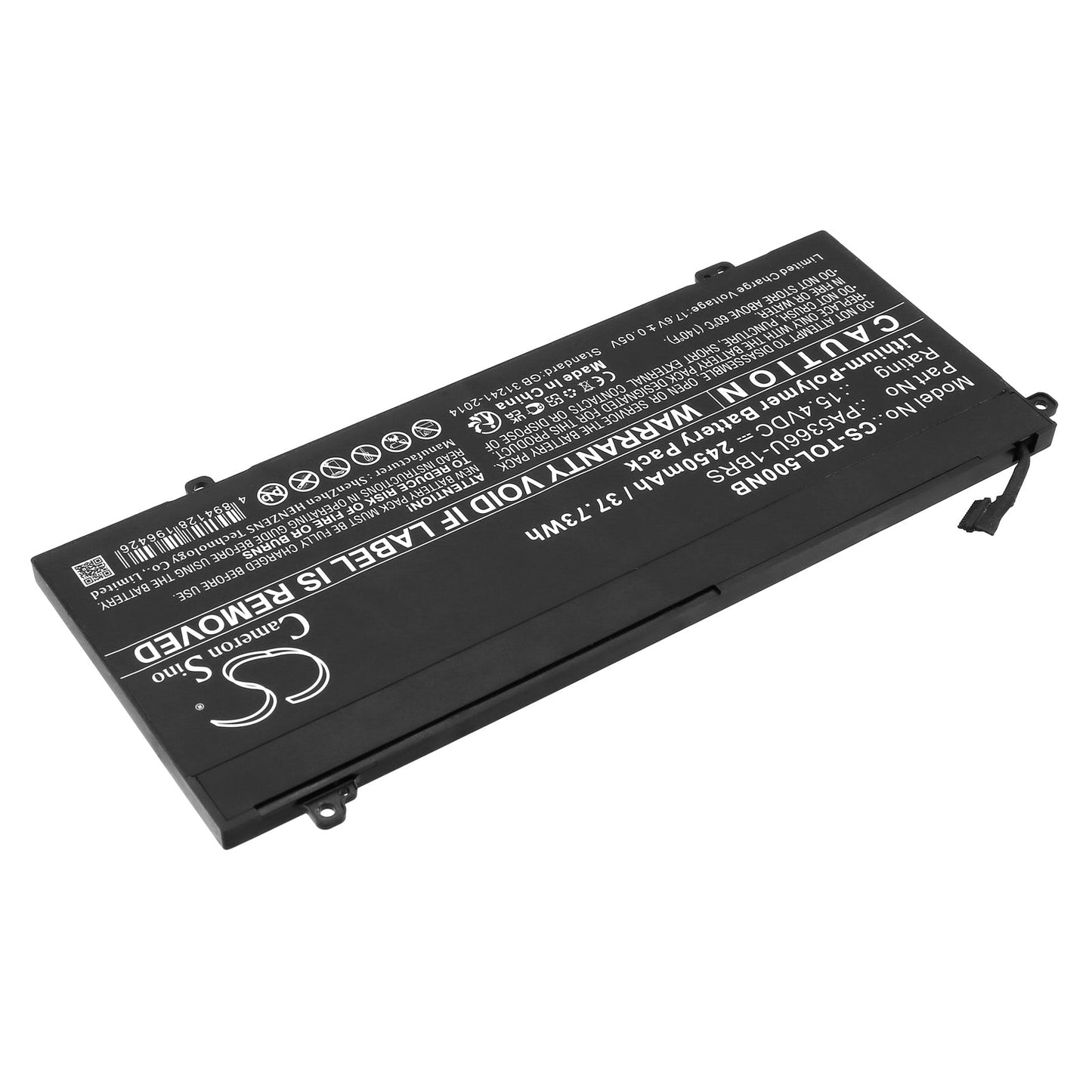 Replacement Battery for Toshiba  Dynabook Satellite Pro L50 – Notebook, Laptop – 2450mAh / 37.73Wh / 15.4V