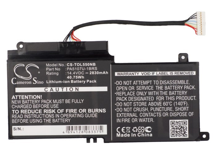 Replacement Battery for Toshiba  dynaBook T65357JRS – Notebook, Laptop – 2830mAh / 40.75Wh / 14.4V