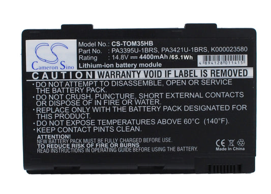 Replacement Battery for Toshiba  Satellite M30X – Notebook, Laptop – 4400mAh / 14.8V