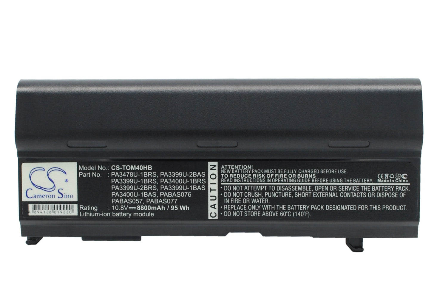 Replacement Battery for Toshiba  Dynabook CX/45A – Notebook, Laptop – 8800mAh / 10.8V