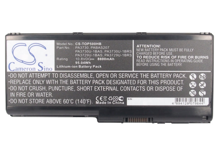 Replacement Battery for Toshiba  Dynabook Qosmio GXW/70LW – Notebook, Laptop – 8800mAh / 95.04Wh / 10.8V