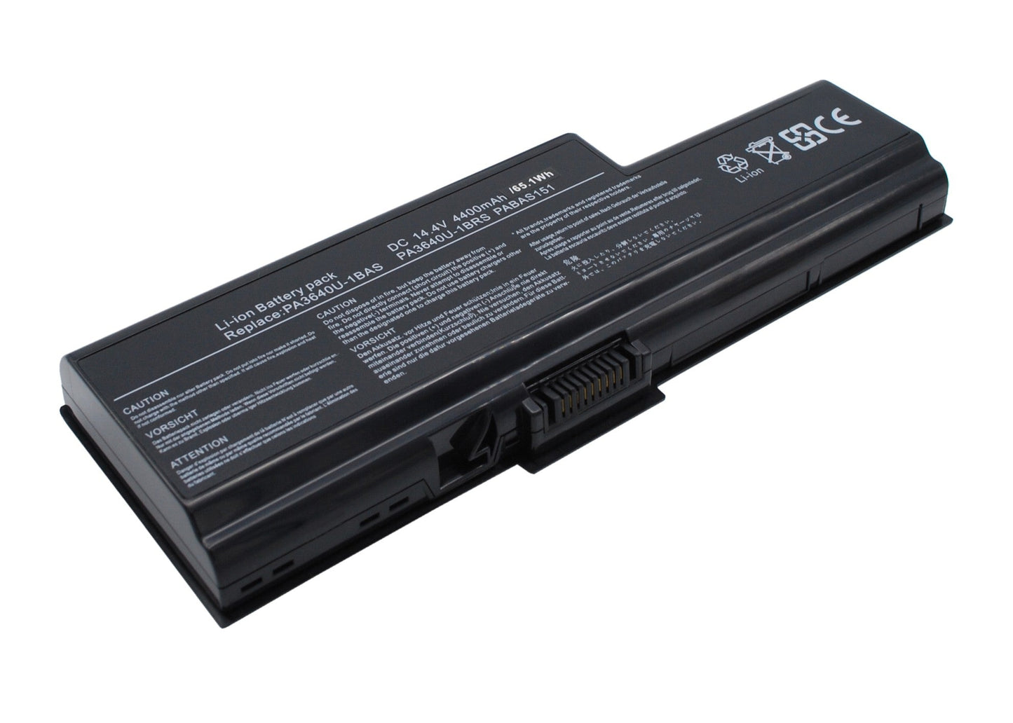 Replacement Battery for Toshiba  Qosmio F50 – Notebook, Laptop – 4400mAh / 63.36Wh / 14.4V
