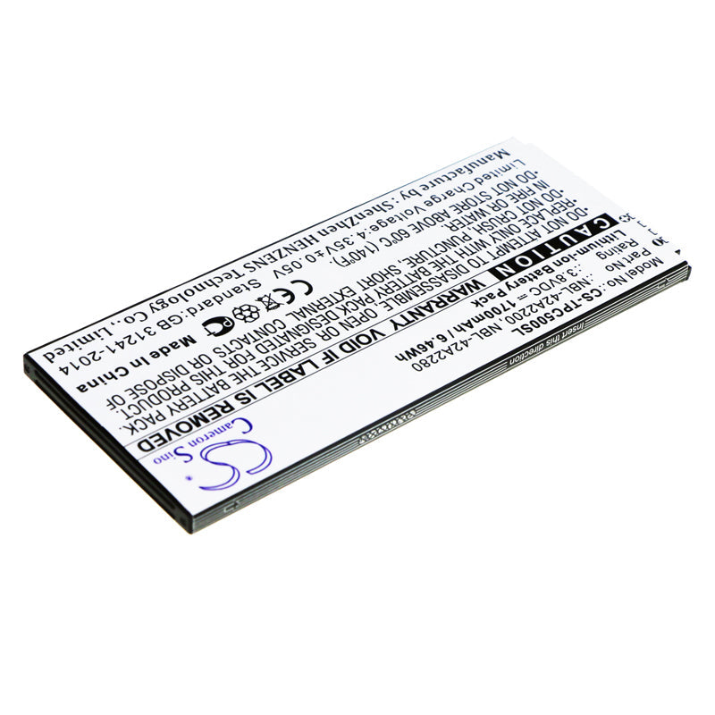 Replacement Battery for TP-Link  Neffos C5 – Mobile, SmartPhone – 1700mAh / 6.46Wh / 3.8V