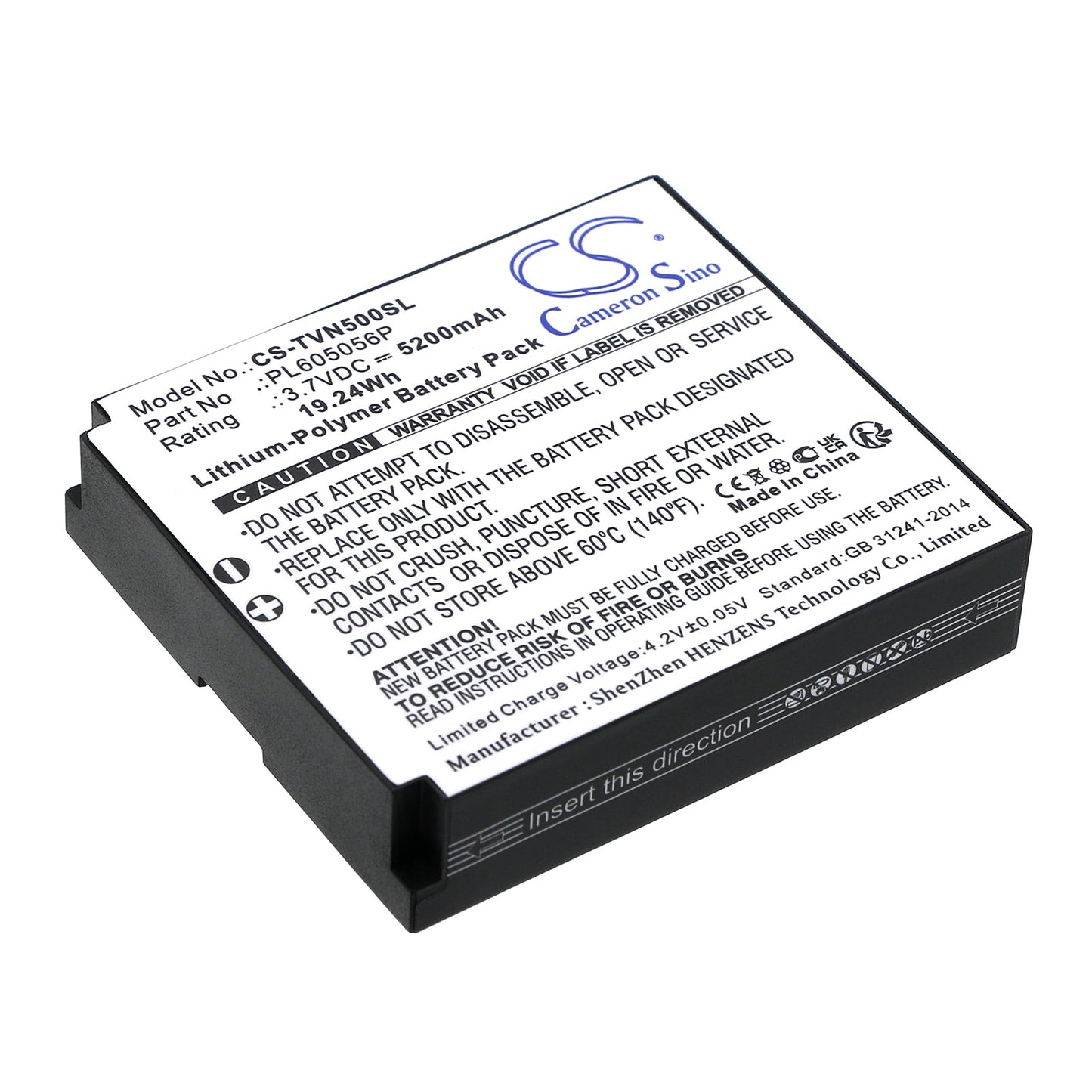 Replacement Battery for TwoNav  Aventura – GPS, Navigator – 5200mAh / 19.24Wh / 3.7V