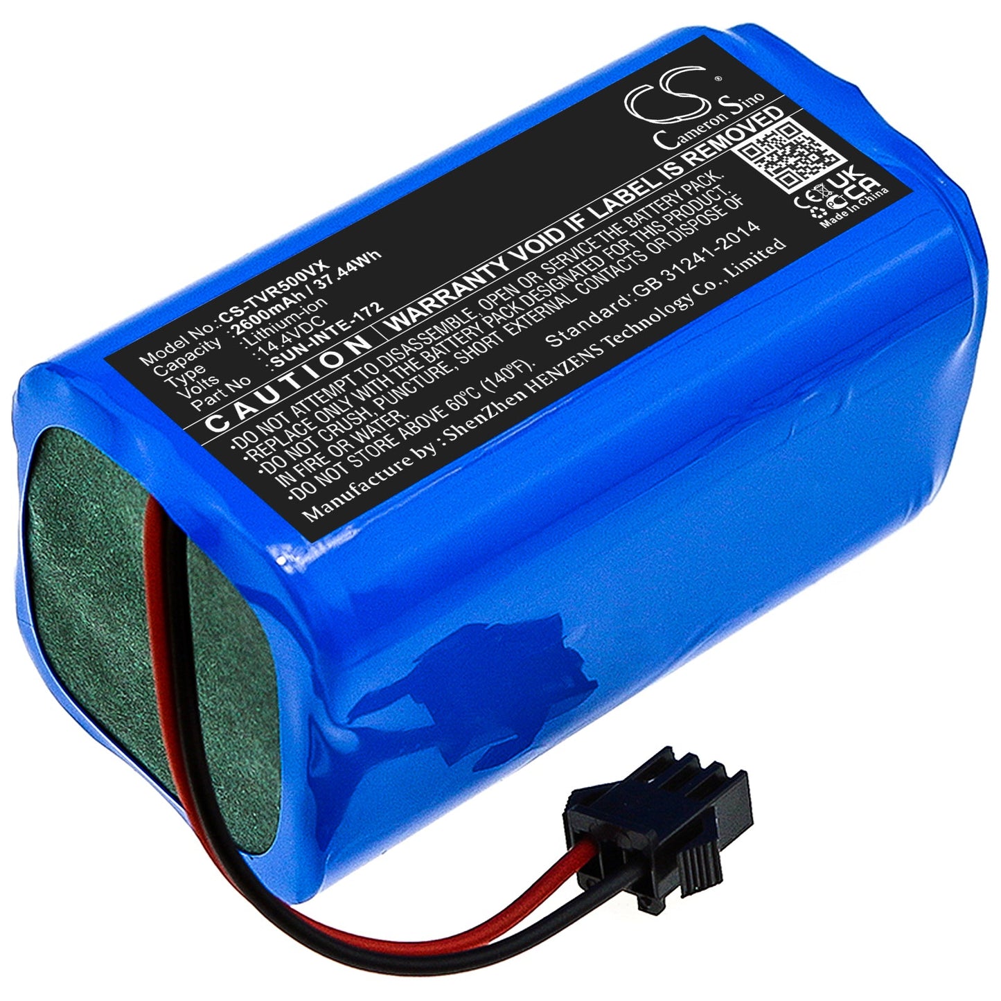 Replacement Battery for Yeedi K600 – Vacuum – 2600mAh / 37.44Wh / 14.4V
