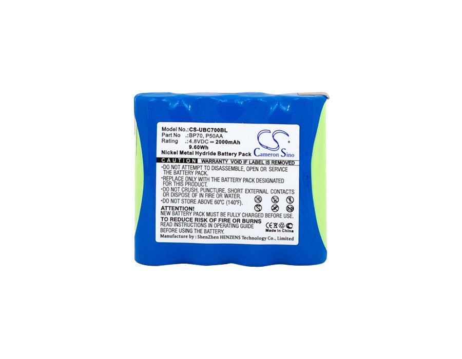 Replacement Battery for Uniden  Bearcat BC70XLT – Barcode Scanner – 2000mAh / 9.60Wh / 4.8V