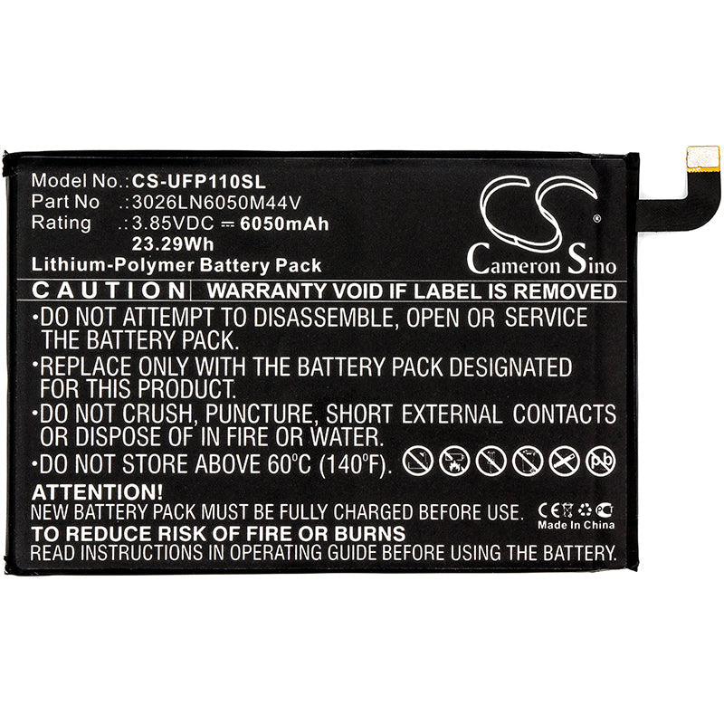 Replacement Battery for Ulefone  Power – Mobile, SmartPhone – 6050mAh / 23.29Wh / 3.85V