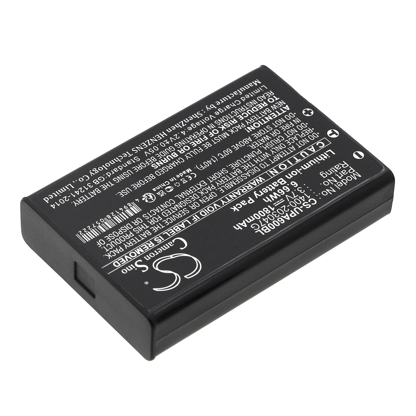 Replacement Battery for Unitech  HT6000 – Barcode Scanner – 1800mAh / 6.66Wh / 3.7V